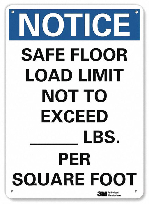 Notice Sign 14 in x 10 in Aluminum