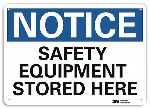 Notice Sign 10 in x 14 in Plastic