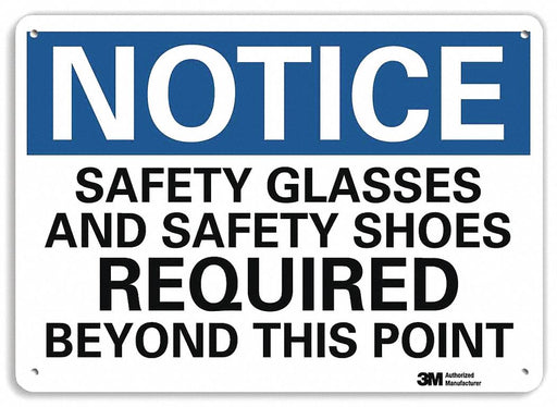Notice Sign 7 inx10 in Plastic