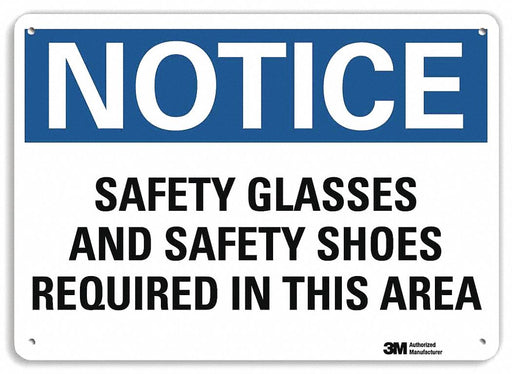 Notice Sign 7 inx10 in Plastic