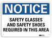 Notice Sign 10 inx14 in Plastic