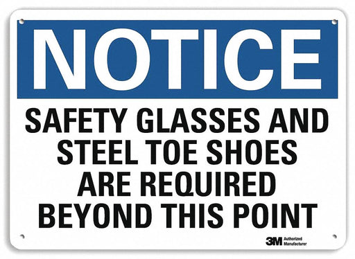 Notice Sign 7 inx10 in Plastic