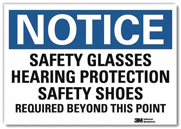 Notice Sign 7 in x 10 in Rflct Sheeting