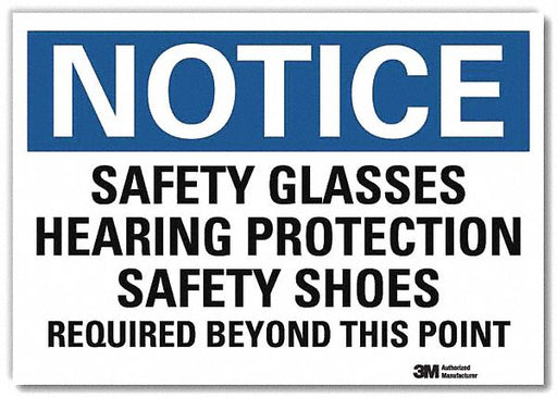 Notice Sign 5 in x 7 in Rflct Sheeting