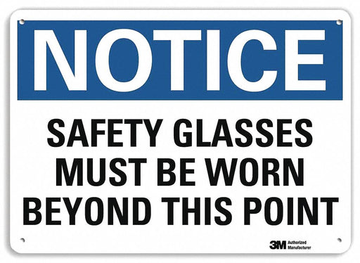 Notice Sign 7 inx10 in Plastic