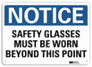 Notice Sign 7 in x 10 in Aluminum