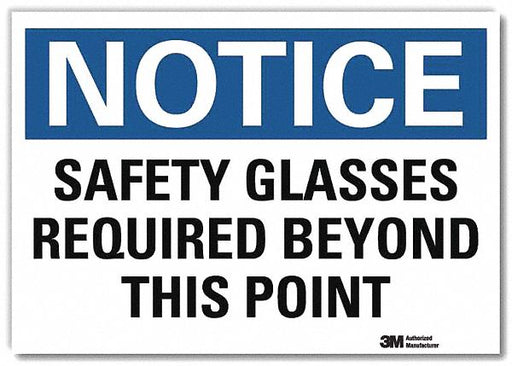 Notice Sign 5inx7in Reflective Sheeting