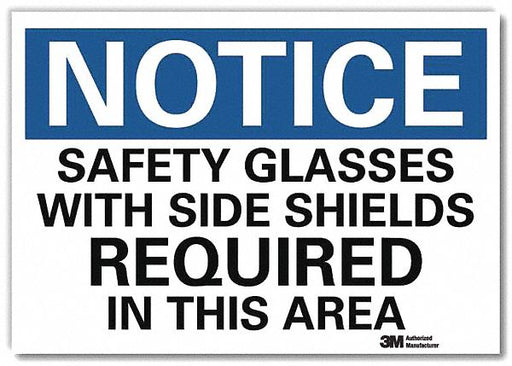 Notice Sign 10 in x 14 in Rflct Sheeting