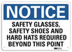 Notice Sign 10 inx14 in Plastic