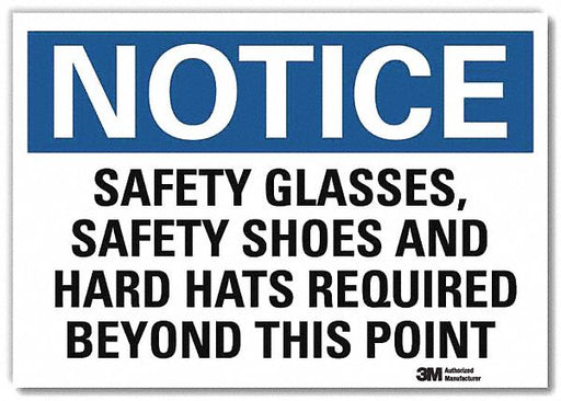 Notice Sign 7 in x 10 in Rflct Sheeting
