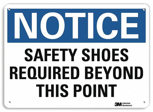 Notice Sign 10 in x 14 in Plastic