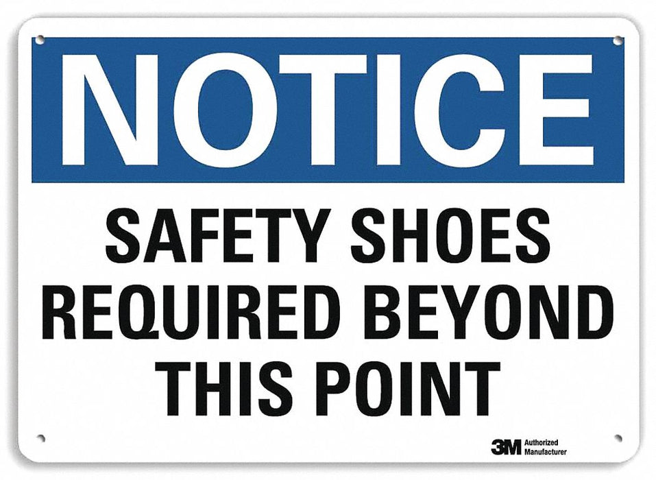 Notice Sign 7 in x 10 in Aluminum