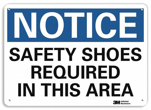 Notice Sign 7 in x 10 in Plastic
