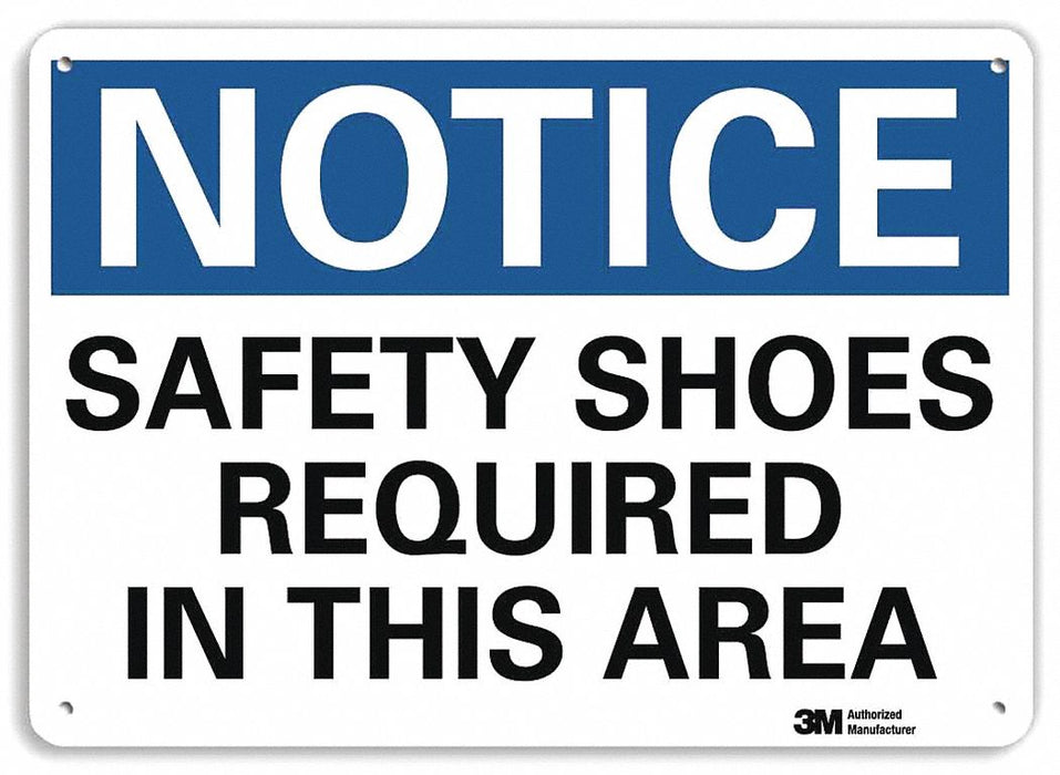 Notice Sign 10 in x 14 in Aluminum