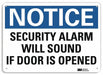 Notice Sign 10 in x 14 in Plastic