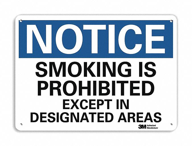 Notice Sign 7 inx10 in Plastic