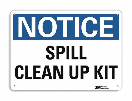 Notice Sign 7 in x 10 in Plastic
