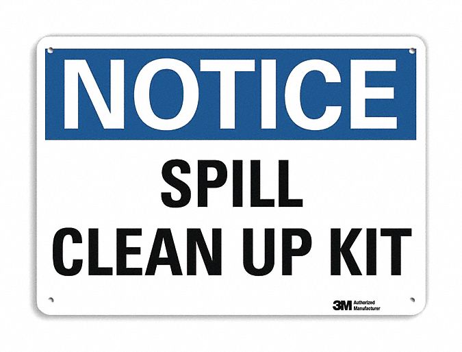 Notice Sign 10 in x 14 in Plastic