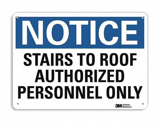Notice Sign 7 inx10 in Plastic