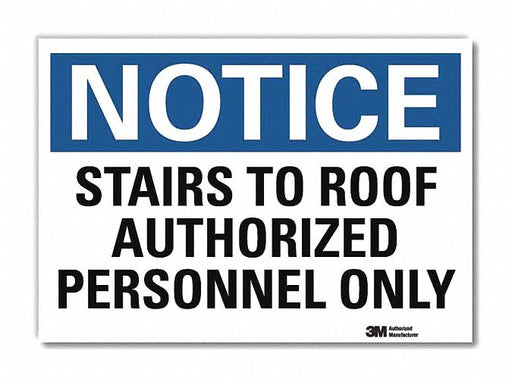 Notice Sign 10inx14in Reflctv Sheeting