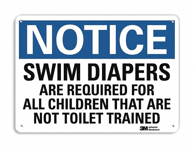 Notice Sign 7 in x 10 in Plastic