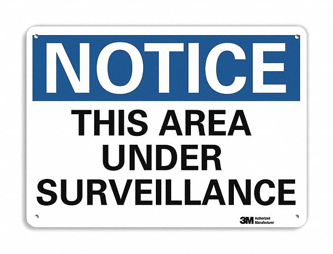Notice Sign 7 in x 10 in Aluminum
