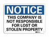 Notice Sign 7 in x 10 in Aluminum