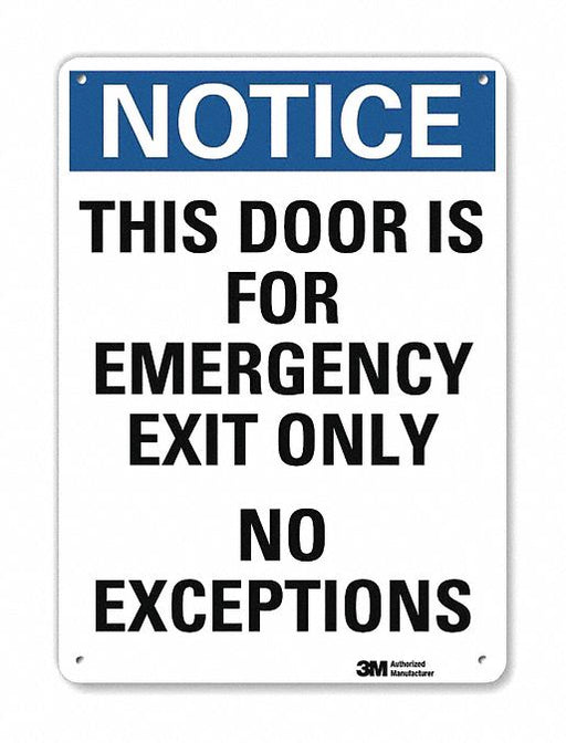 Notice Sign 10 in x 7 in Plastic