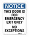 Notice Sign 14 in x 10 in Aluminum