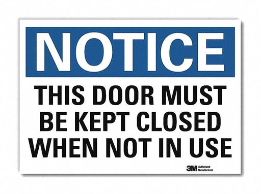Notice Sign 7inx10in Reflective Sheeting