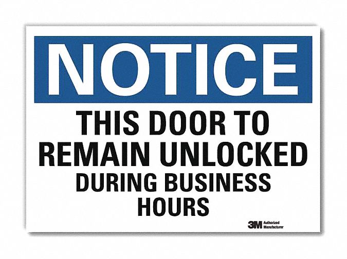 Notice Sign 10x14in Reflective Sheeting