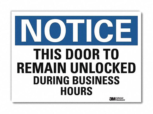 Notice Sign 7inx10in Reflective Sheeting