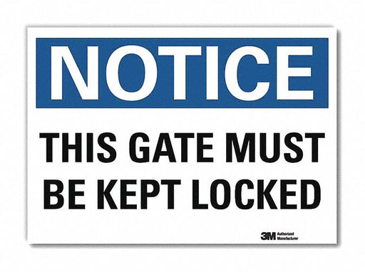 Notice Sign 5inx7in Reflective Sheeting