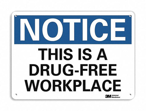 Notice Sign 7 in x 10 in Plastic