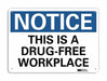 Notice Sign 7 in x 10 in Plastic