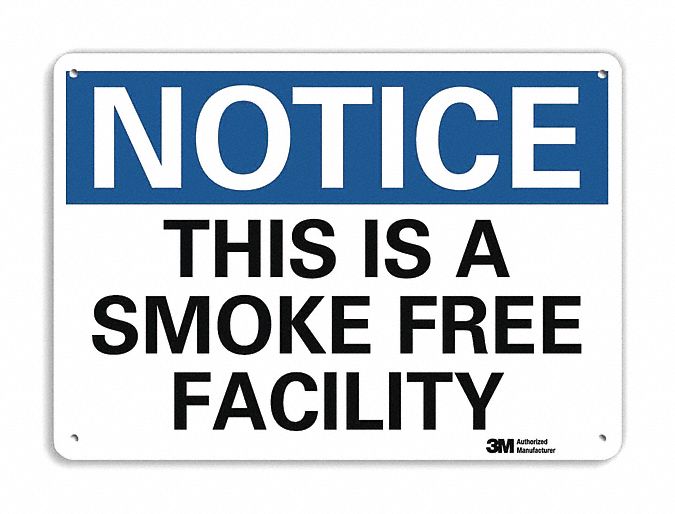 Notice Sign 10 inx14 in Plastic