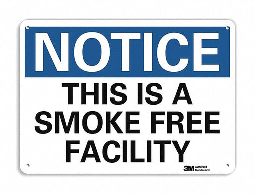 Notice Sign 7 inx10 in Plastic