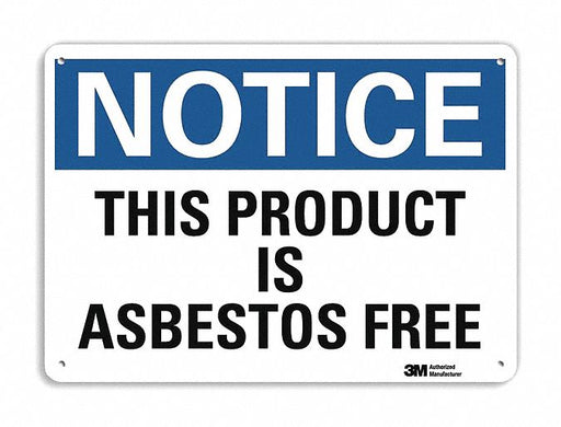 Notice Sign 10 in x 14 in Plastic