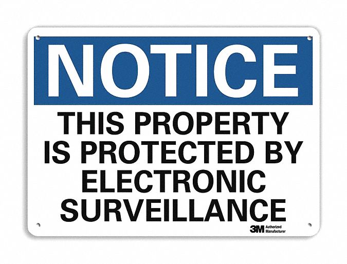 Notice Sign 7 in x 10 in Plastic