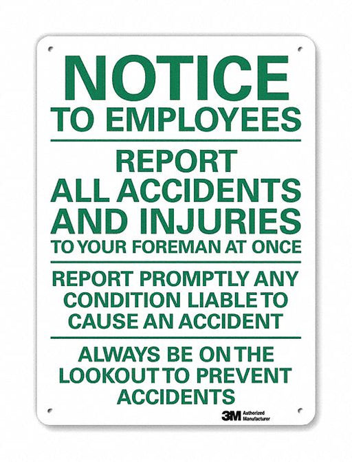 Safety Sign 10 inx7 in Plastic