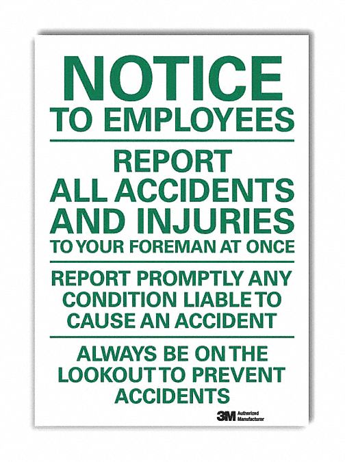 Notice Sign 10 in x 7 in Rflct Sheeting