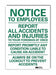 Notice Sign 7 in x 5 in Rflct Sheeting