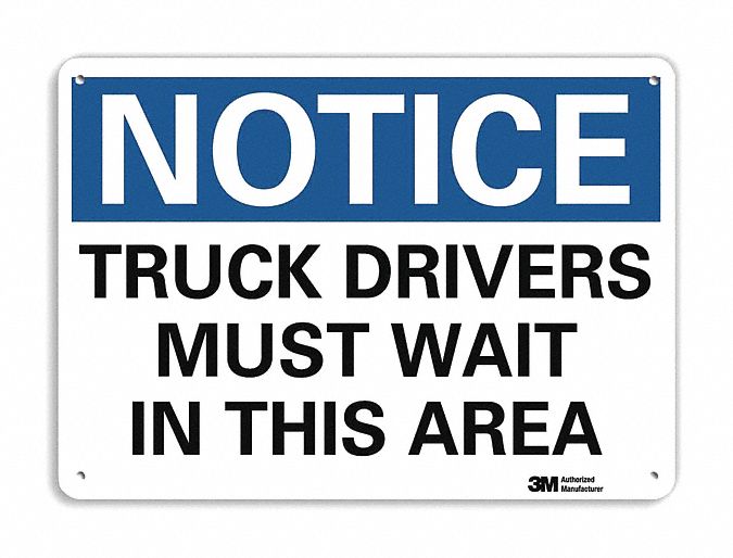 Non-Rflct Loading Unloading Sign 7x10in