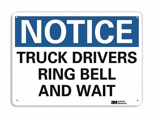 Notice Sign 10 inx14 in Plastic