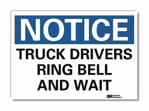 Notice Sign 7 in x 10 in Aluminum