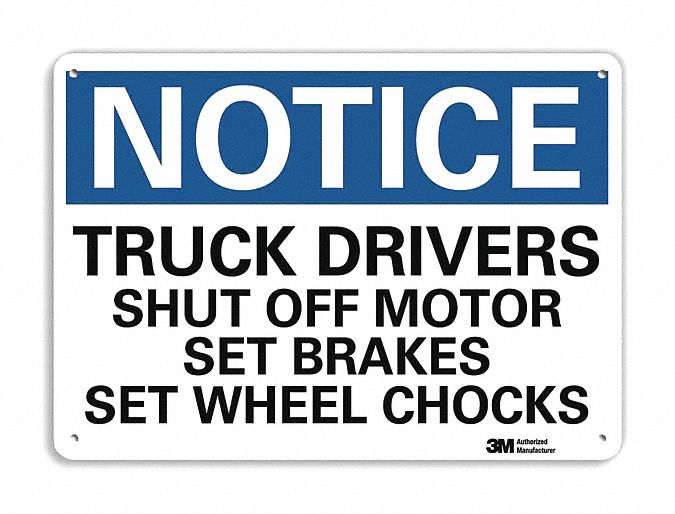 Notice Sign 10 inx14 in Aluminum
