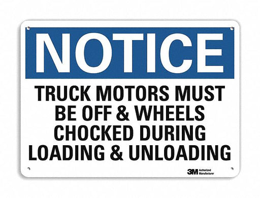 Notice Sign 7 in x 10 in Plastic