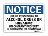 Notice Sign 10 in x 14 in Plastic
