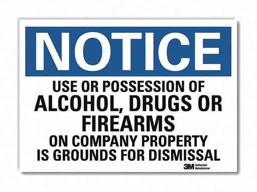Notice Sign 7inx10in Reflective Sheeting