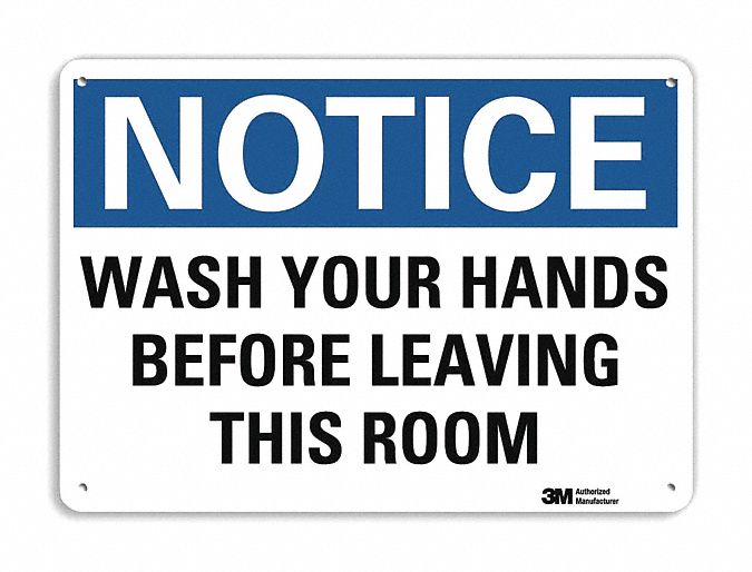 Notice Sign 7 in x 10 in Aluminum